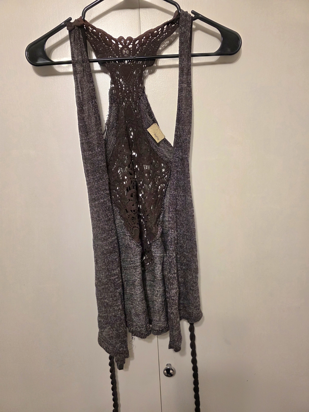 Daytrip Purple Crochet-Back Sleeveless Tunic